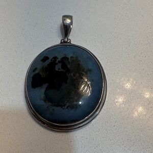 Elegant Blue and Silver Pendant